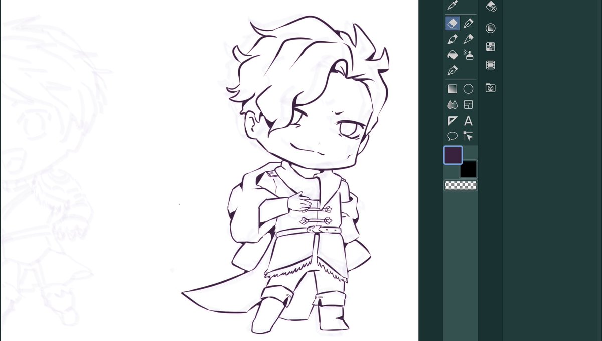 Hubert looking mighty cute in chibi form XD. I'm having way too much fun with these stickers. Thanks to all who prompted me to work with a winter theme 😄😄
#FE3H #wip 