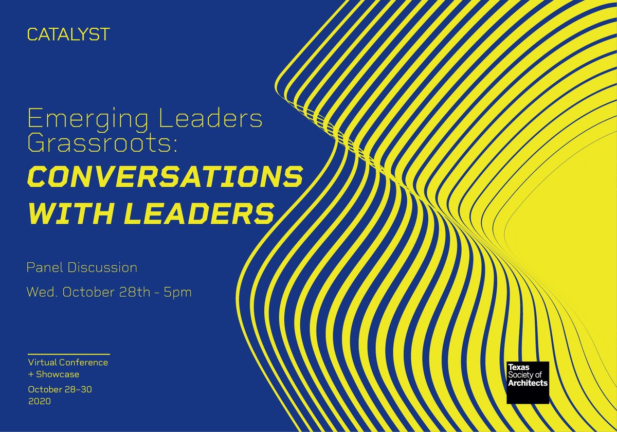 Texas_Tech_AIAS's tweet photo. The Texas Society of Architects is hosting their annual state conference called CATALYST! It will be an all virtual conference and students can register for FREE! When you register, sign up for the Emerging Leaders Grassroots sessions. (1/4) https://t.co/Zd6uXHS7nO