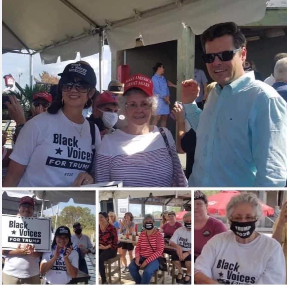 MeemawKate's tweet photo. The ”Black Voices for Trump” rally in Pensacola, Florida yesterday. #cringe #YesSeriously https://t.co/yHP6W7SfbQ