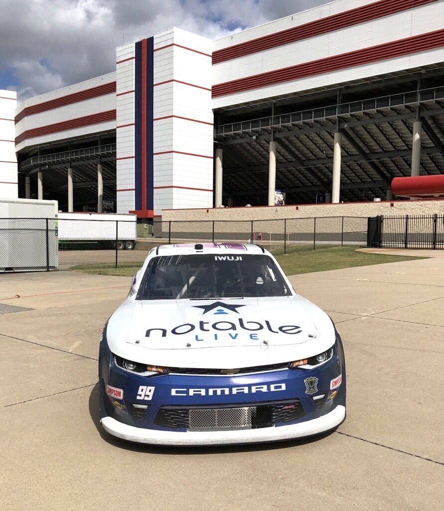 EmmittSmith22's tweet photo. Did y’all ever think I’d be in NASCAR?! Everyone welcome our newest partner to @notable_live, US Navy Officer &amp; @NASCAR driver @Jesse_iwuji who represents so much in this country. See y’all at @TXMotorSpeedway as I’m giving the “start your engines” command Saturday! https://t.co/YxdHdjHsya