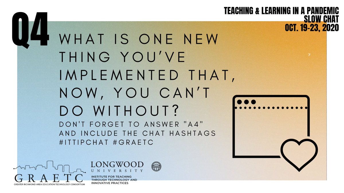 ITTIPSTEM's tweet photo. Q4: New tech, new routines, new planning, new curriculum, new teaching styles. It’s been a year of change, that’s for sure! What is one new thing you’ve implemented that, now, you can’t do without? #ITTIPChat #GRAETC https://t.co/C7KaQqRO5W