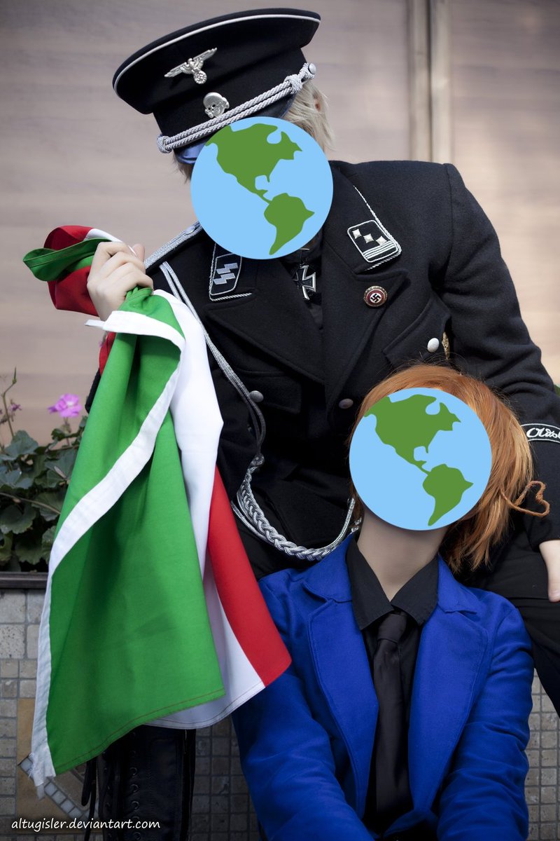 "aren't y'all exaggerating about how bad Hetalia's effect on ppl was?"no bc there were a shit ton of cosplayers that made jokes out of real historical events bc of the hot yaois TM...see below  https://twitter.com/plazynoodles/status/1319311441334358016