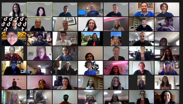 GENYOUthNow's tweet photo. Teams have just wrapped up in their virtual breakout rooms and PITCH TANK IS UNDERWAY! Shoutout to our @SAP4Good volunteer mentors coaching them today! https://t.co/B8Ps7V0kGl