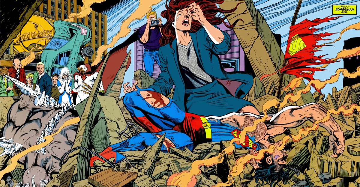 he is actually in the best selling graphic novel Death of Superman meaning more people have read about him then you might know and yet he is very obscure.He's even there in the splash page of it. and yet it did him no favors. Oh well it's comics kid.