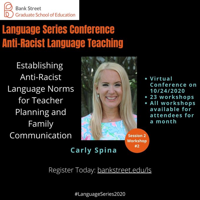 MrsSpinasClass's tweet image. Only a few more days until the #LanguageSeries workshops! I cannot wait to learn and grow with you! Join me during Session 2 (I&apos;m workshop option #2!)! See you Saturday!
