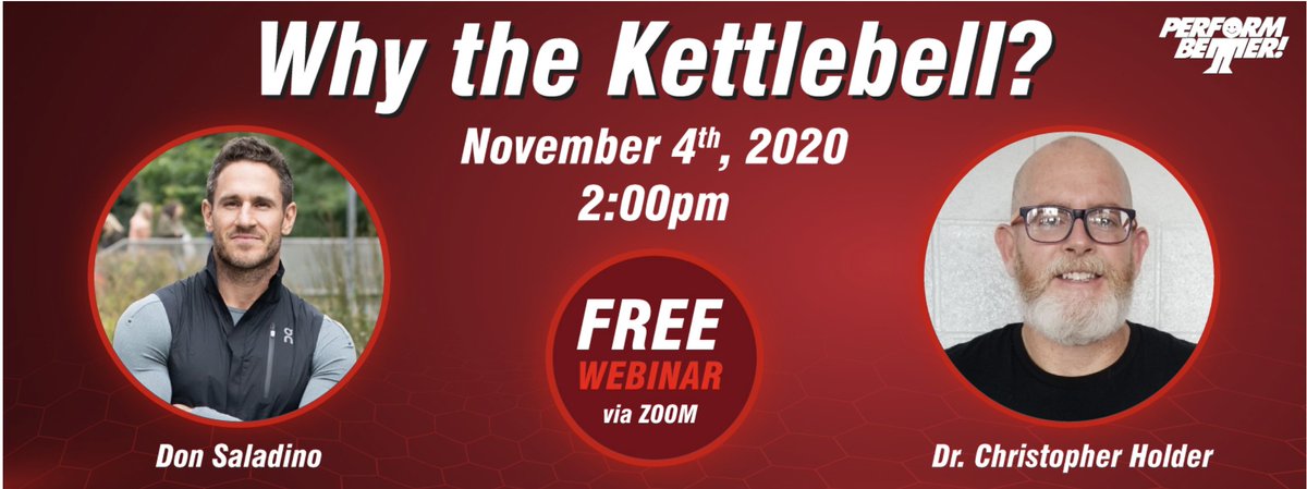<a href="/DonSaladino/">Don Saladino</a> and longtime strength and conditioning coach, Chris Holder, both agree that if you want to get into superhero shape, or professional athlete strong and fast, the kettlebell is the best choice, period.

Join us Nov 4th!

performbetter.com/why-the-kettle…

#strong