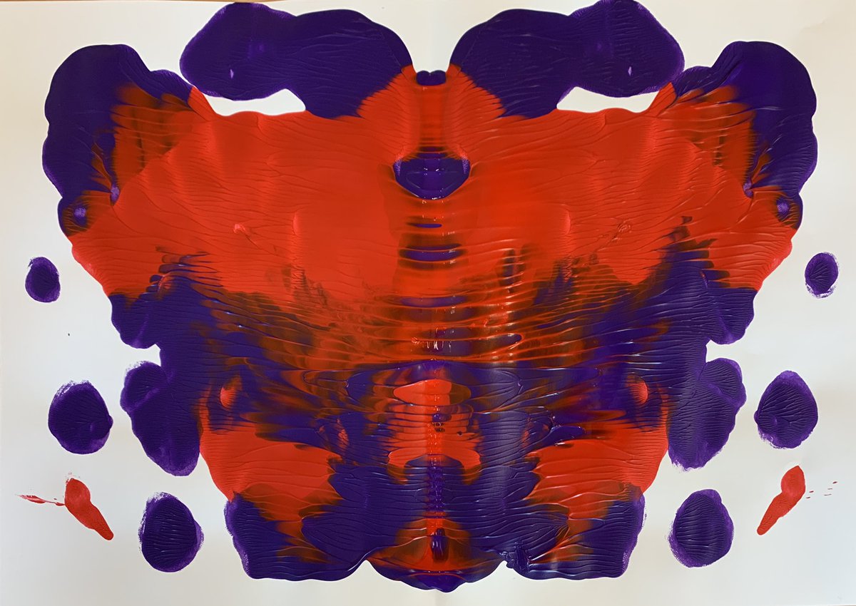 Turn the paper and notice what shapes and images emerge