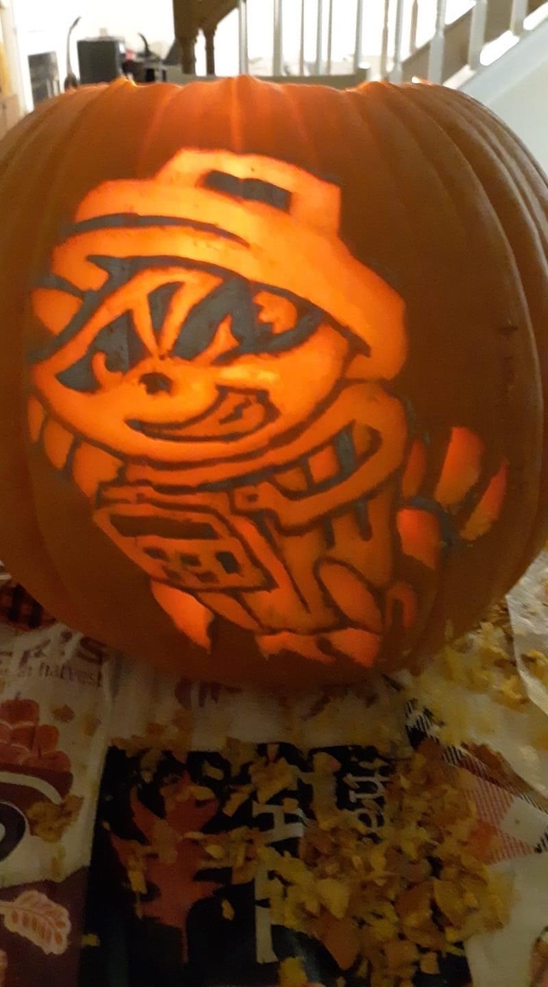Panda Pumpkin Stencil