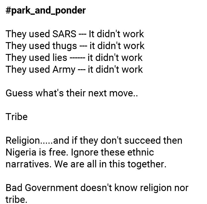 iam_wilsonrita's tweet photo. #endsars
#endbadgovernment
@davido https://t.co/AT6XnVXfYE
