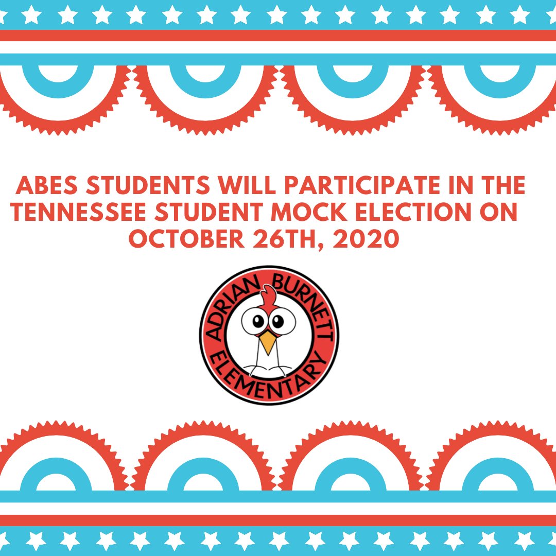 ABESCardinals's tweet photo. Our students will get a chance to practice what it's like to vote this Monday during school.
We are so excited about being able to give them this opportunity. Stayed tuned for the results!
#DefiningOurFlying #GoVoteTN 🇺🇲 https://t.co/8gWHkTvetI