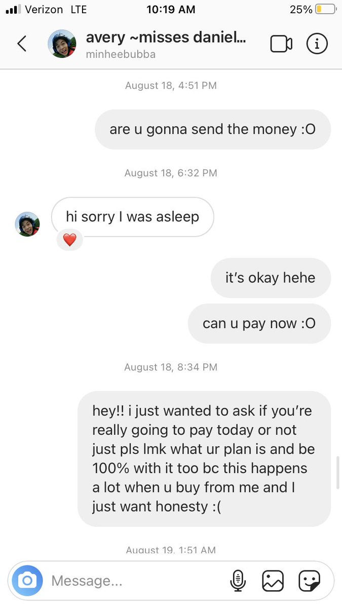 more screenshots of the same shit even I’m tired but it just keeps going on ... pushing it back more and more and more with more excuses and i even asked for honesty and commitment ... mf this is kpop it shouldnt have to be that serious but it WAS