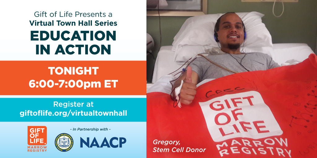 GiftofLife's tweet image. 🚨 Attention Florida! Tonight is for you! Learn about how knowledge, education &amp;amp; culture contribute to health disparities in your state during our #Florida Virtual Town Hall, in partnership with the @NAACP, at 6pm ET! Register:  bit.ly/32SEBk3 #committedtochange