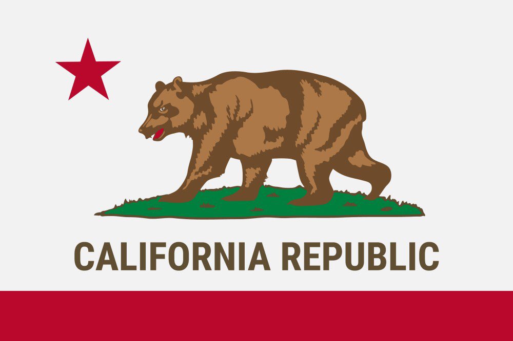 GRIZZLY FACT: The bear on the California state flag is the California Grizzly bear (ursus arctos californicus), a distinct subspecies that has not been seen since 1924 and is presumed extinct.