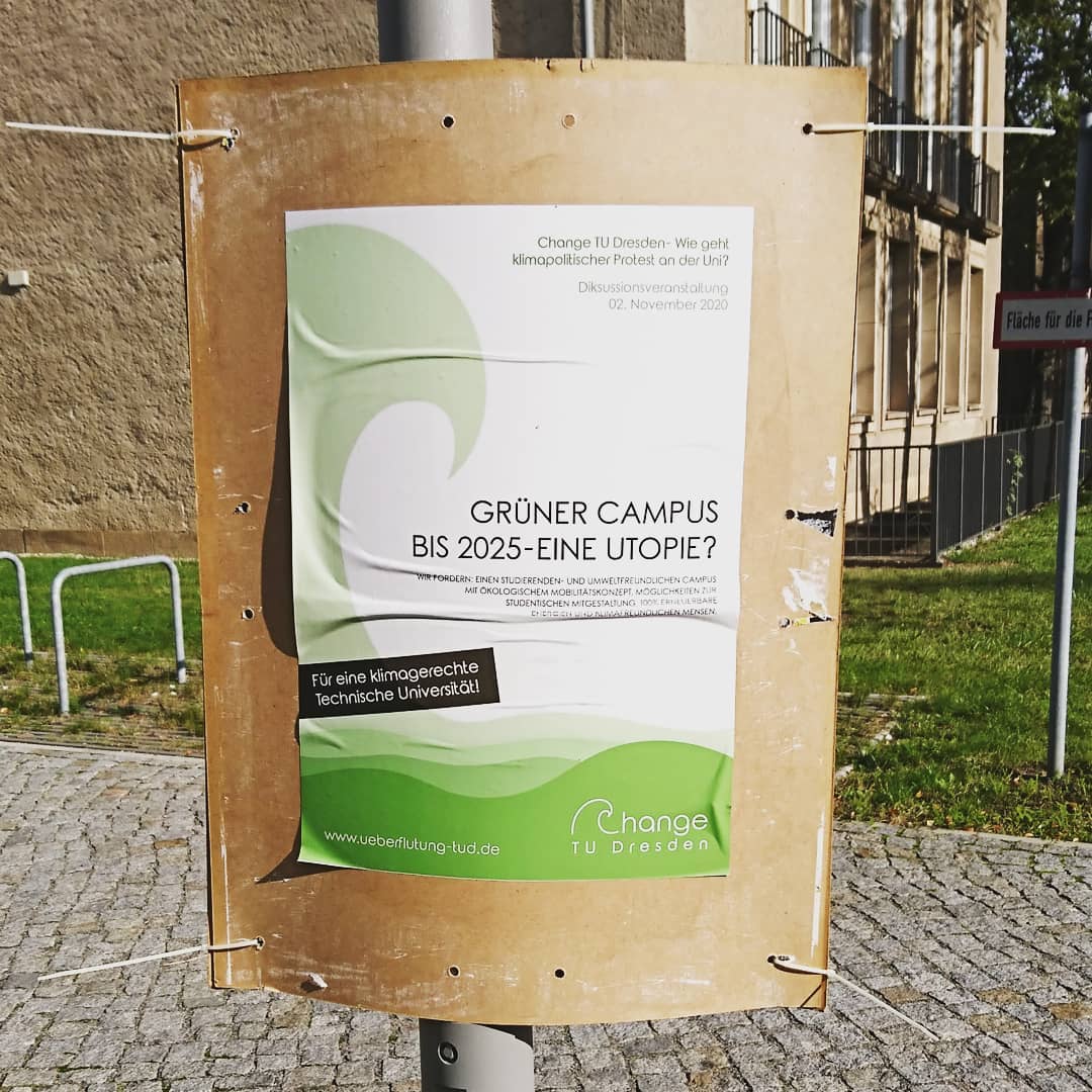 Schon gesehen? Die zweite Welle der #überfluTUng ist gestartet - dieses Mal auch analog!

Auf dem Campus der <a href="/tudresden/">T. Dresden</a> finden sich seit dieser Woche viele neuer Plakate! 
#changetud
#tuuwi #tuuwidresden #grünercampus #umweltbildung #tudresden #ueberfluTUng  #klimagerechtigkeit
