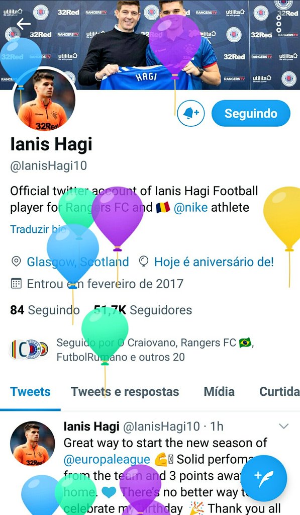 Happy Birthday to Ianis Hagi! 🎂 👏🏻🤩
Hoje (22 de Outubro) é aniversário dof @IanisHagi10, jogador da seleção romena e do @RangersFC, que está completando 22 anos.
#HappyBirthday #Futebol #Ianis #Hagi https://t.co/WK7OuUlUln