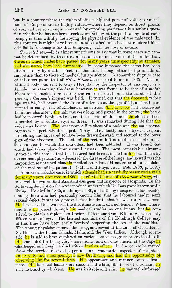 Pronoun game 19th Century edition.Taylor gives us a comparative example, spending most of his paragraph on Eliza Edwards referring either indeterminately to her appearance as "the [organ]", avoiding pronouns got her, or calling her "him".