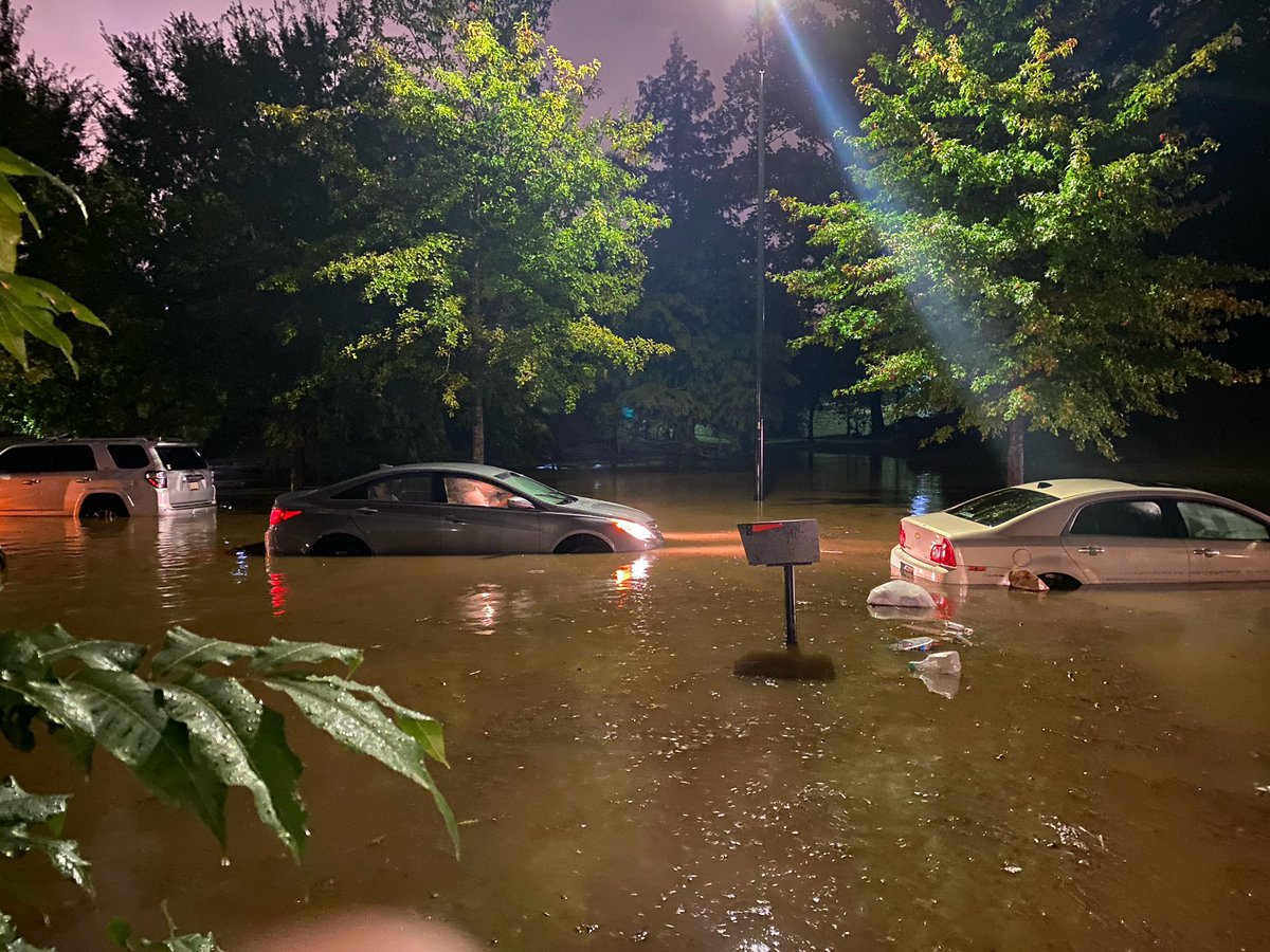 Atlanta Fire has responded to over a dozen calls for vehicles stuck in water tonight. Including Lawton St. in SW #Atlanta. Take the time to find an alternate route when faced with standing water. #AFRD