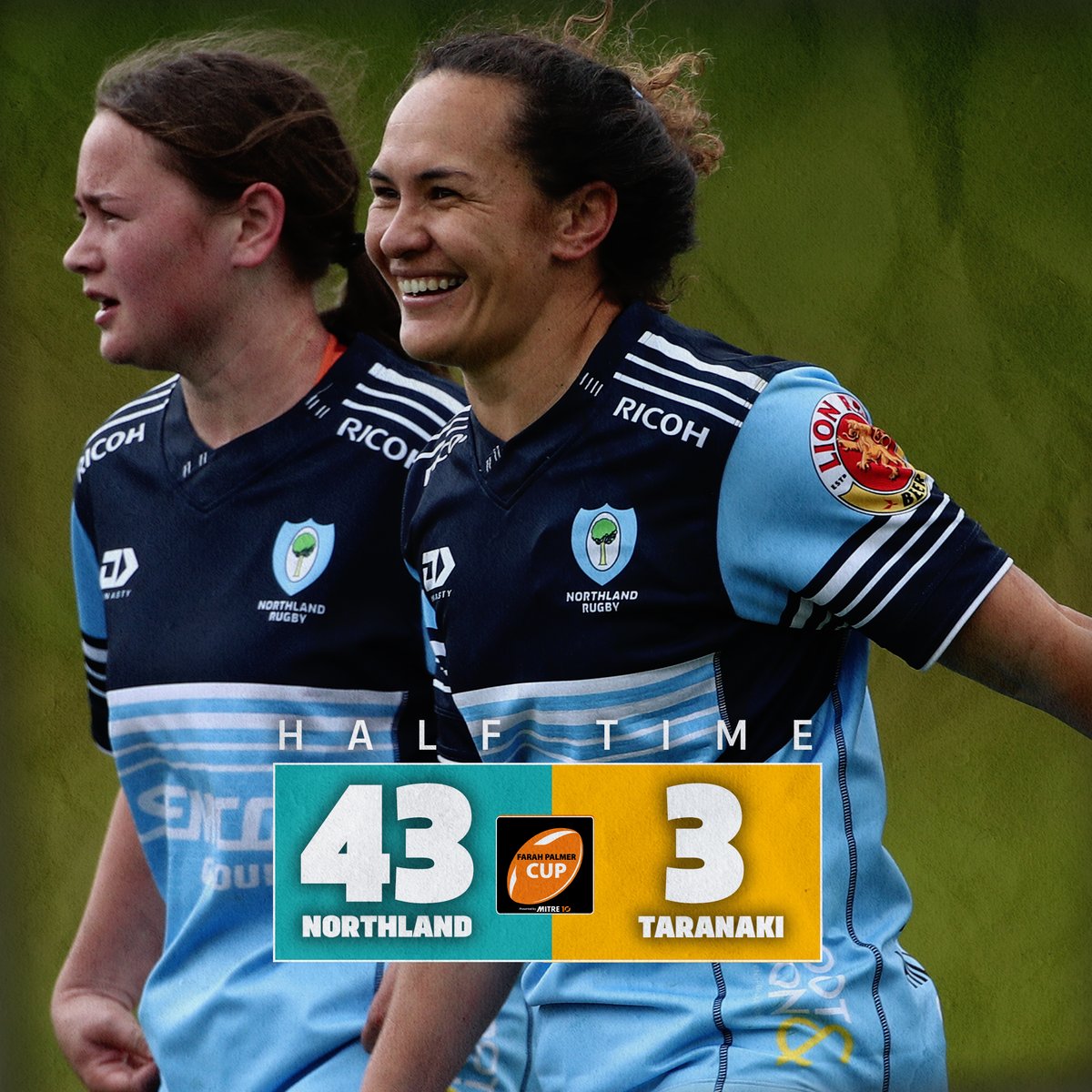 BlackFerns's tweet photo. HT // @RugbyNorthland Kauri putting on a clinic in Whangarei.
@PortiaWoodman with a hat-trick! Catch the second half on @skysportnz.
#NORvTAR #FarahPalmerCup https://t.co/C67p6K3aNj