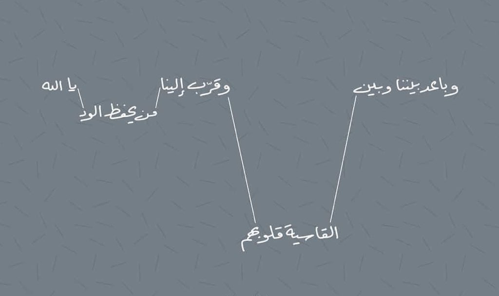 "وقرّب إلينا من يحفظ الود."