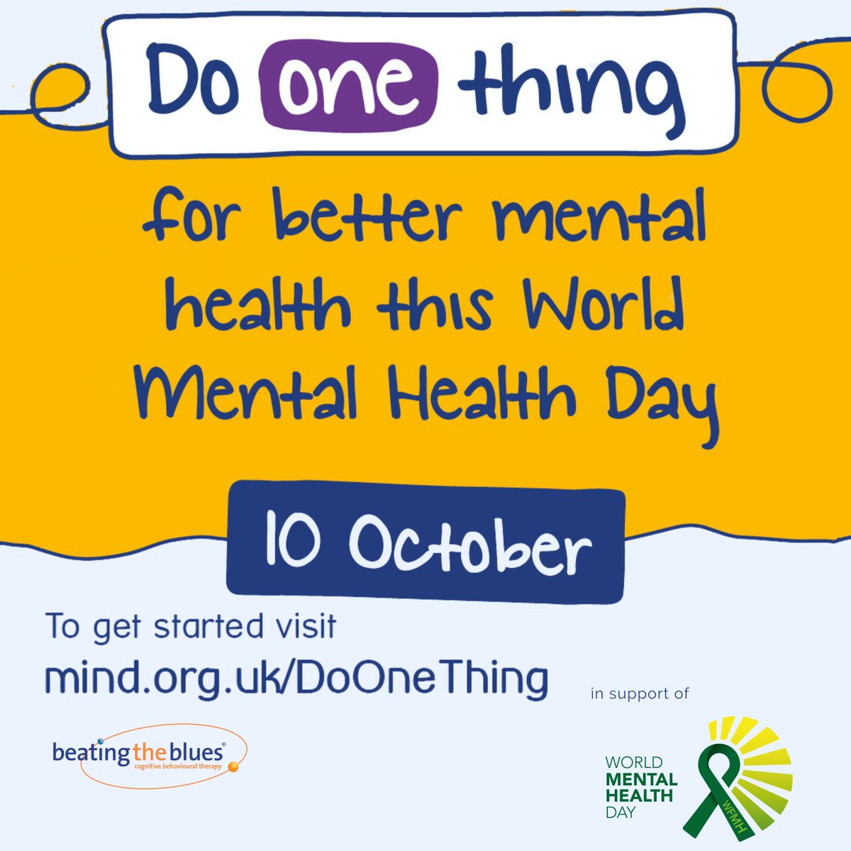 BeatingBlues's tweet photo. For #worldmentalhealthday we're sharing key messages from campaigns that highlight the urgency of bridging the gap between the need for #mentalhealth support &amp; the investment required to make care accessible to all. Greater Investment. Greater Access. For Everyone. Everywhere. https://t.co/5bP4FeNWor