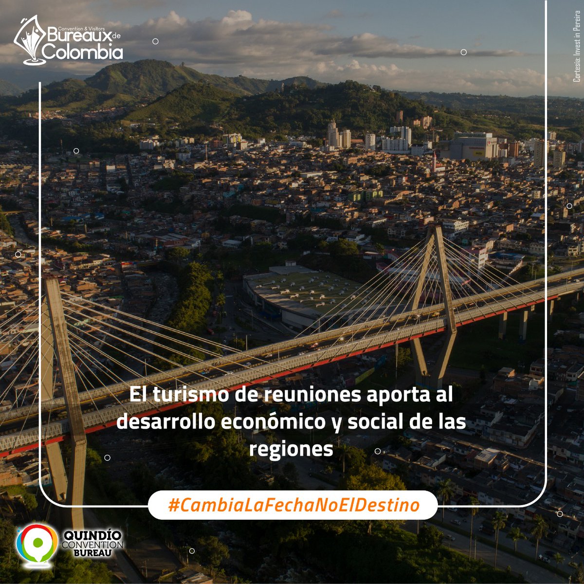 QuindioBureau's tweet photo. La #IndustriaDeEventosYReuniones es un importante segmento de la economía local, no solo por la capacidad de generación de ingresos, sino por la inversión privada y la generación de #empleo. 💰💱

#CambiaLaFechaNoElDestino
#ChangeDatesNotDestinations https://t.co/kdzEcwCfsT
