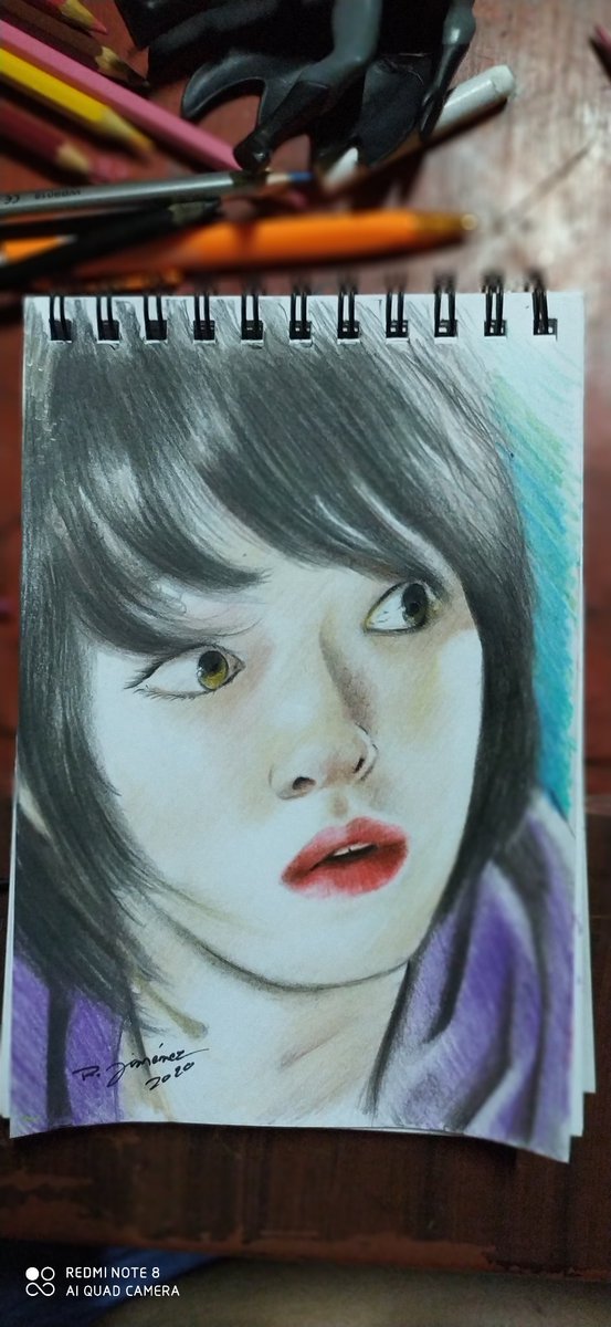 rodolroy21_26's tweet image. #gominam #lapizdecolor #retrato #dibujo Guayaquil-Ecuador🖌️🎨