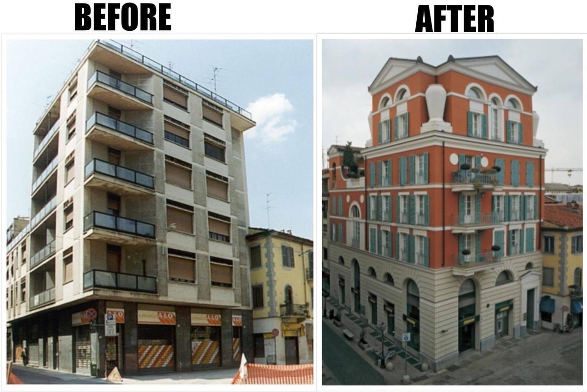 Arch_Revival_'s tweet photo. Transformation of an ugly building in Northern Italy

Before and After recladding https://t.co/UIremqYphZ