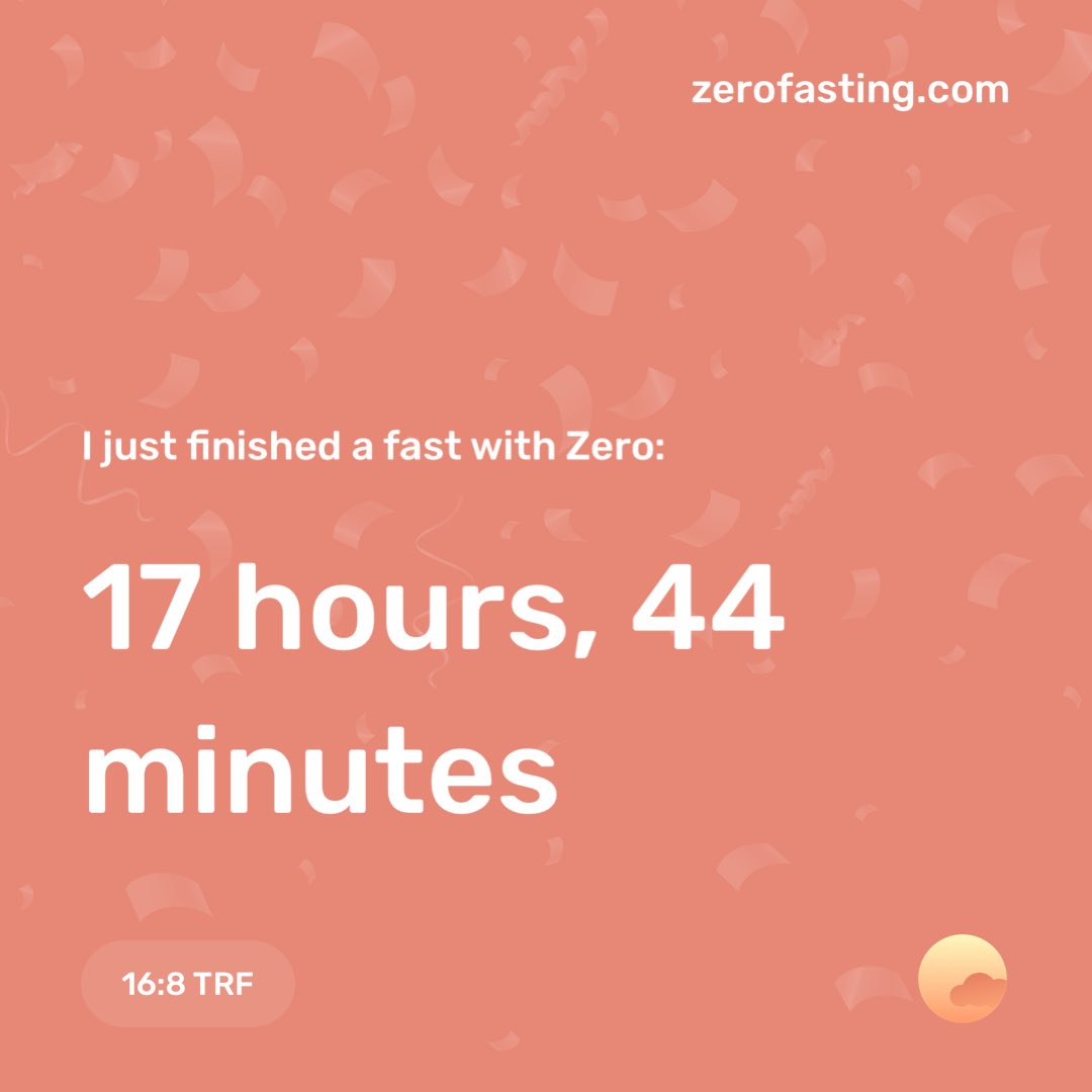 jspascual0620's tweet photo. Just finished a 16:8 TRF fast with Zero, check it out! #FastWithZero ⁦@zerofasting⁩
https://t.co/uutoc25S4r https://t.co/KelZOs5PkF