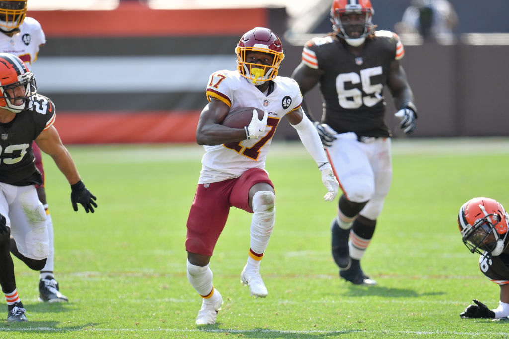 PFF's tweet photo. Most forced missed tackles (WRs) entering Wk 5: 

1. DeAndre Hopkins - 9
2. Terry McLaurin - 8

No other WR has more than 4 https://t.co/AwI9TuSiRL