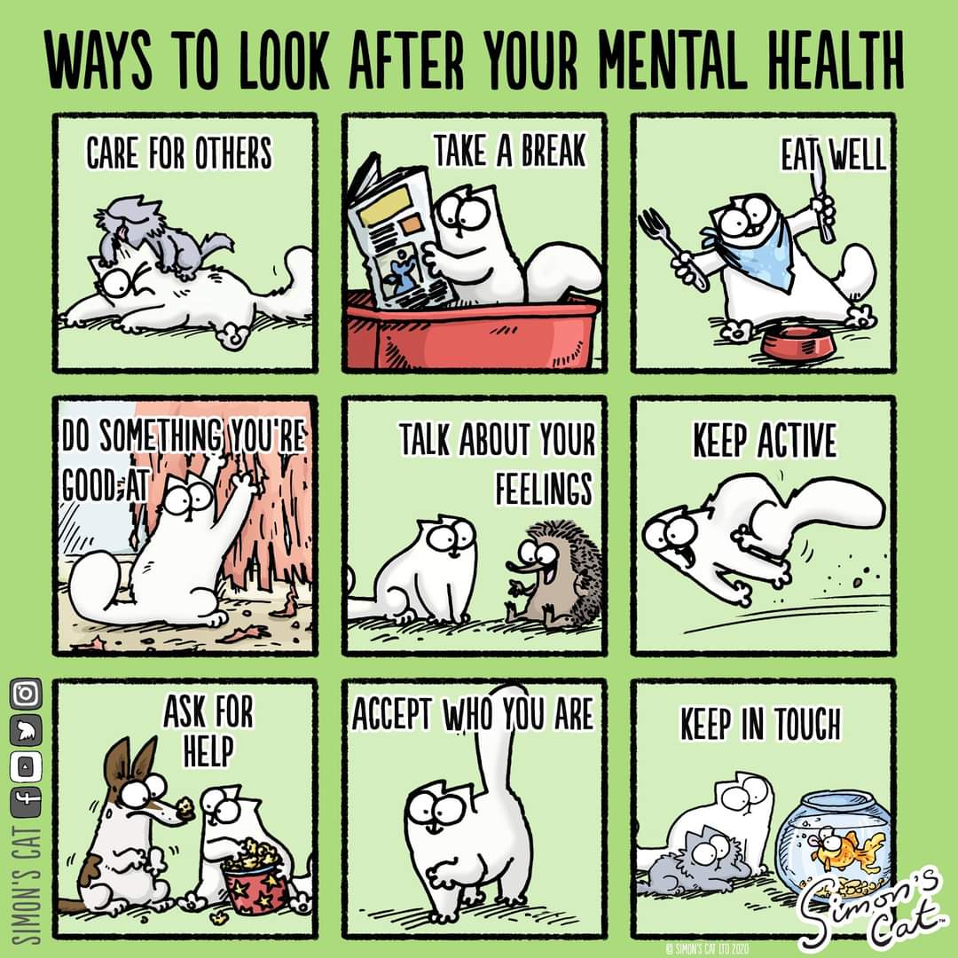 swileyOT's tweet photo. Love this. 
#MentalHealth #selfcare
image: @SimonsCat https://t.co/LMXAc8XMdc