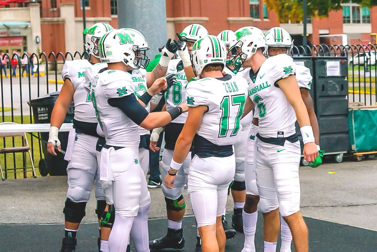 HerdFB's tweet photo. Game time! 🟢⚪️ 

#WeAreMarshall x #RiseAsOne https://t.co/gAbJL64L3H