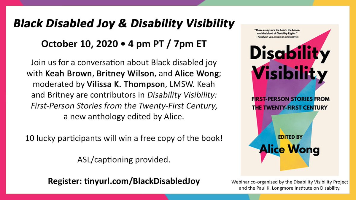'Whiteness overruns the narrative of disability.' -- @VilissaThompson 

Happening now.

#disabilityvisibility #DisabilitySoWhite #DisabledBlackJoy