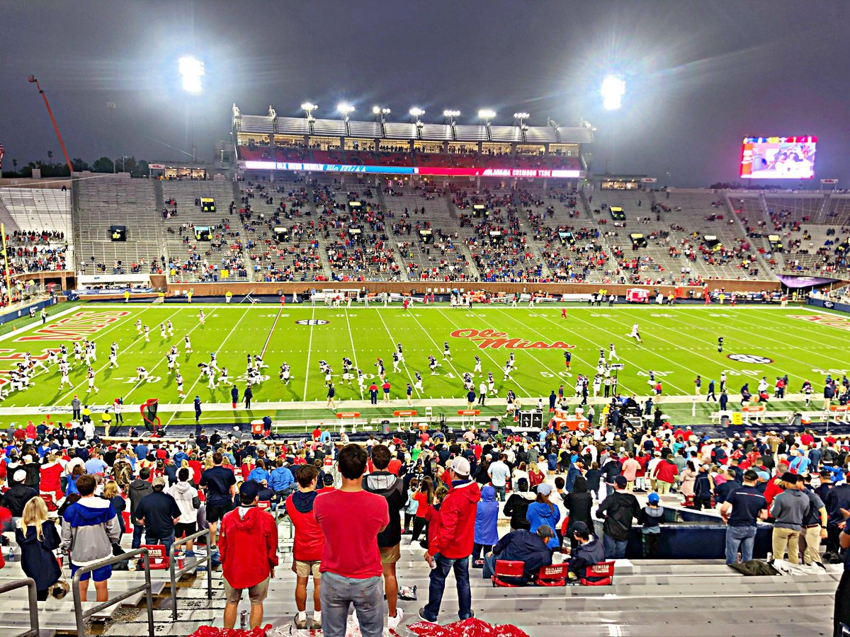 DrArthurDoctor's tweet photo. Love being back in Vaught-Hemingway to support @OleMissFB.

And don’t worry, this mask isn’t coming off😷#MaskUpFSL https://t.co/ksGyDTOGwW