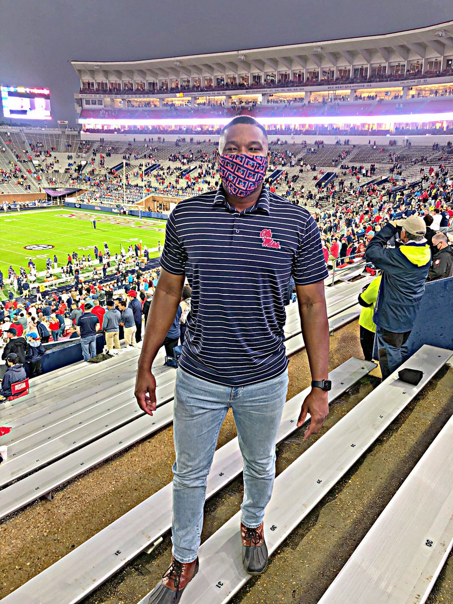 DrArthurDoctor's tweet photo. Love being back in Vaught-Hemingway to support @OleMissFB.

And don’t worry, this mask isn’t coming off😷#MaskUpFSL https://t.co/ksGyDTOGwW