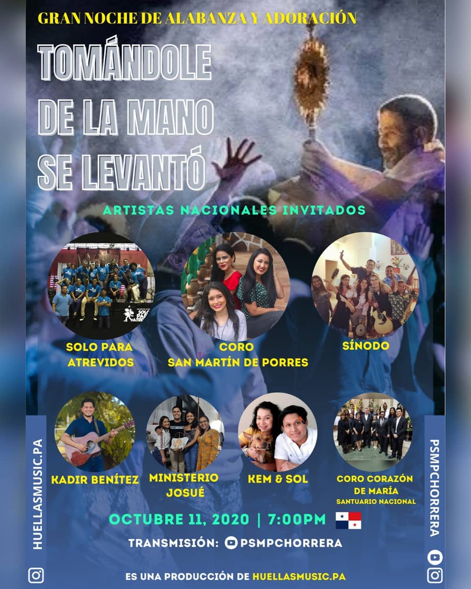 summa510's tweet photo. Recuerda MAÑANA Domingo 11 de octubre a las 7:00 p.m por medio del canal de Youtube PSMPCHORRERA tienes una cita donde juntos vamos a Alabar y Adorar a nuestro Señor Jesús
Tambien contará con Artistas Internacionales invitados para esta GRAN NOCHE
NO TE LO PIERDAS! #Summa5 🙏💙 https://t.co/2B2iHMJF5D
