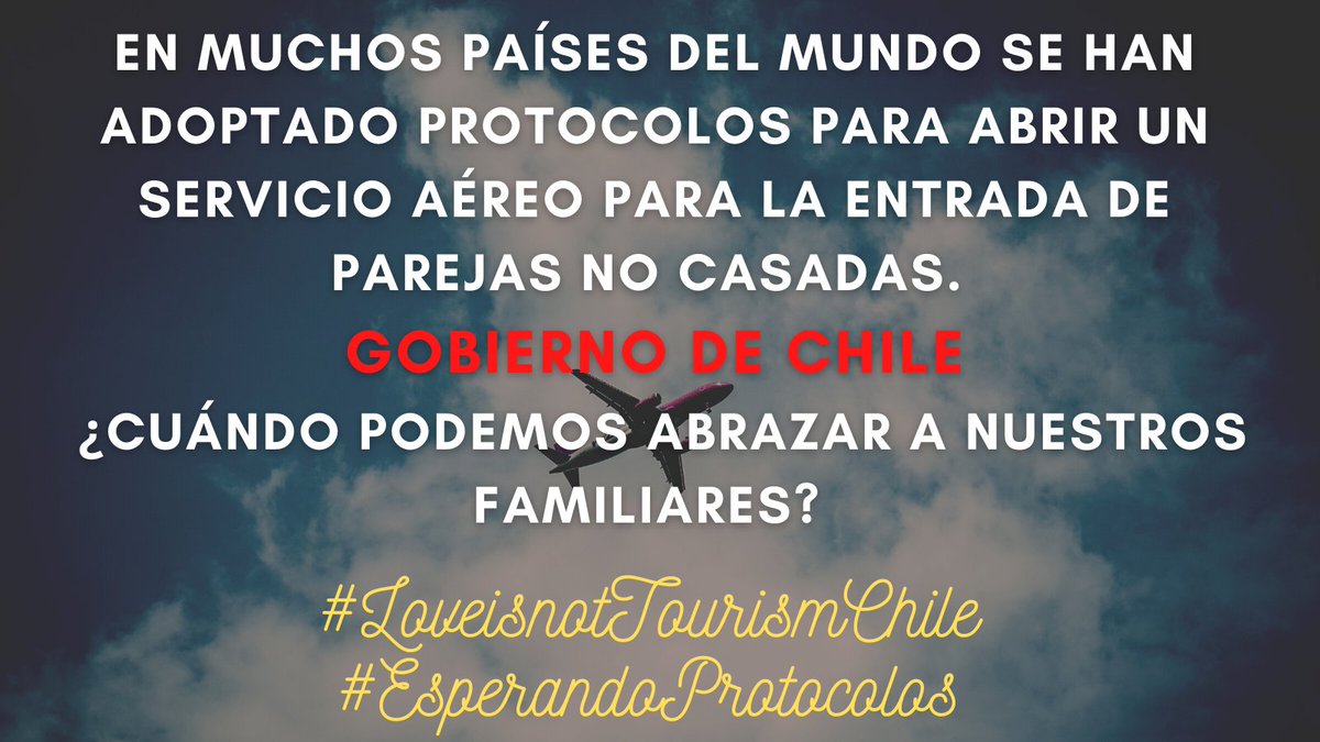 DaniOxana's tweet photo. ✈️🇨🇱❤️🌎Escucha nuestras voces, solo queremos vivir estar con nuestras parejas en Chile @AmorNoTurismoCL @DrEnriqueParis @pdazan @sebastianpinera @GobiernodeChile #allamandycubillosenSDL #EsperandoProtocolos #LoveIsNotTourismChile #ElAmorNoEsTurismo https://t.co/3WBtqbfoOp