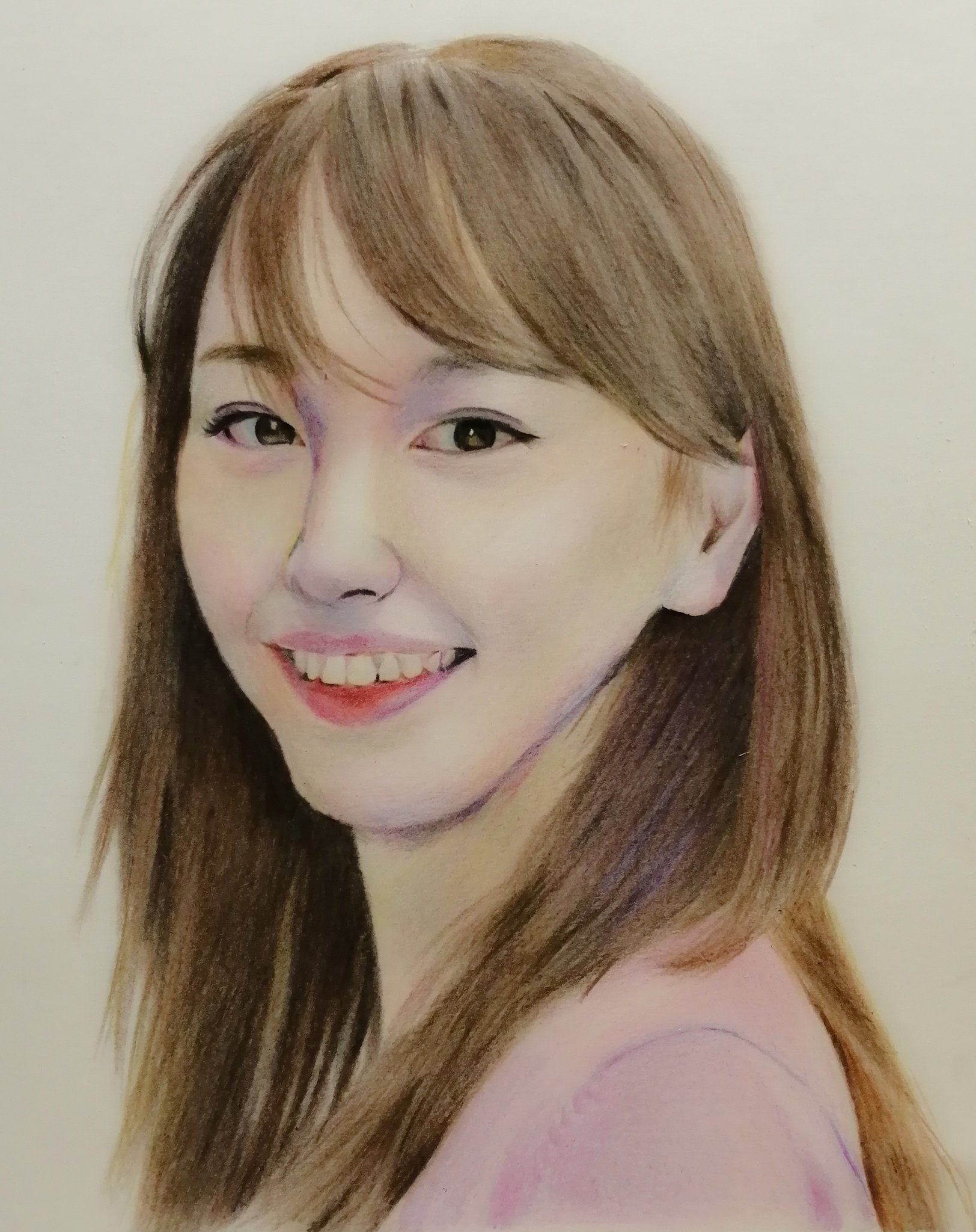 はま 新垣結衣 ガッキー 似顔絵オーダー 色鉛筆 色鉛筆画 鉛筆画 鉛筆 パンパステル Panpastel Colorpencil Coloredpencil Pencildrawing Pencilart Portrait 人物画 似顔絵 Dessin デッサン 素描 Drawing Art Illustgram イラスト