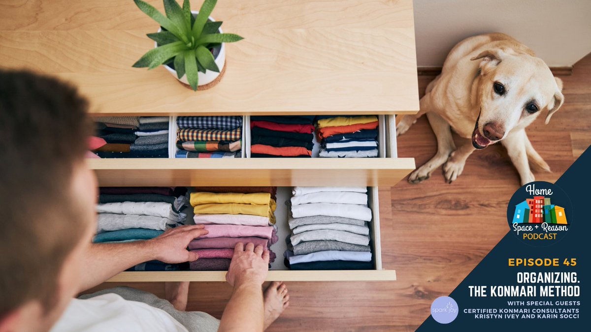 Episode 45 is dedicated just to #homeorganization and the KonMari Method™ featuring Kristyn Ivey &amp; Karin Socci, licensed KonMari consultants, &amp; Co-hosts of the <a href="/SparkJoyPodcast/">SparkJoy!</a> about the transformative power of surrounding yourself with joy.  link.chtbl.com/HomeOrganizing