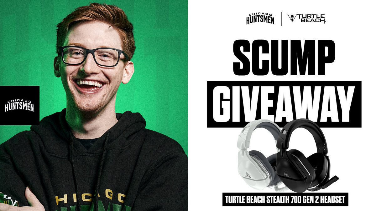 OpTic Scump (@scump) on Twitter photo Me and <a href="/TurtleBeach/">Turtle Beach</a> are doing something special for you guys! To win the BRAND NEW Stealth 700 Gen 2 headset for you AND a friend:
- Like and RT this post
- Follow <a href="/scump/">OpTic Scump</a> and @turtlebeach
- Tag a friend Me and <a href="/TurtleBeach/">Turtle Beach</a> are doing something special for you guys! To win the BRAND NEW Stealth 700 Gen 2 headset for you AND a friend:
- Like and RT this post
- Follow <a href="/scump/">OpTic Scump</a> and @turtlebeach
- Tag a friend