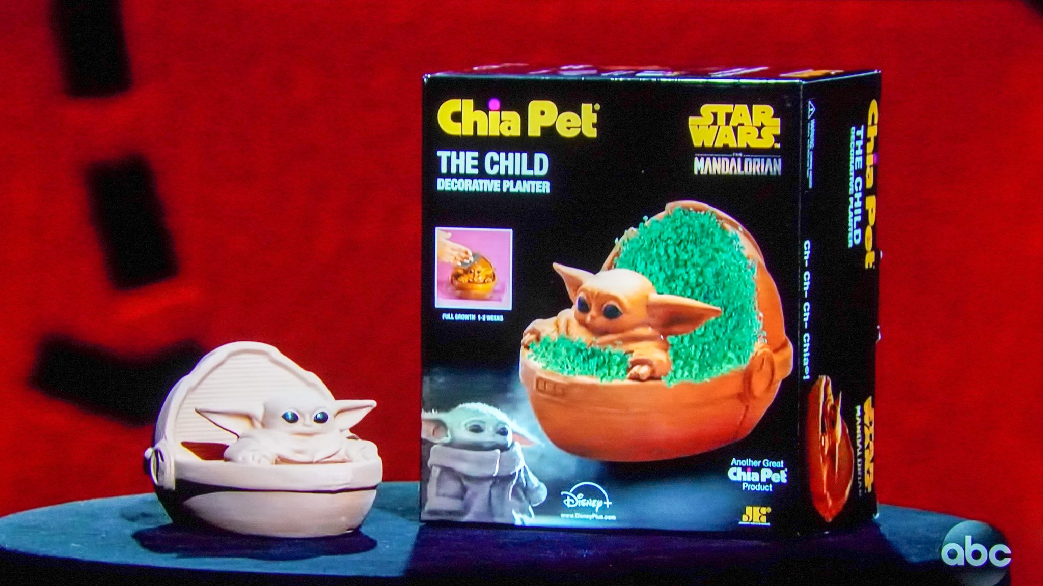 bioreconstruct on X: Baby Yoda or The Child Chia Pet. Seen here as a game  prize on Jimmy Kimmel Live show. Available online; currently $20 at .   / X