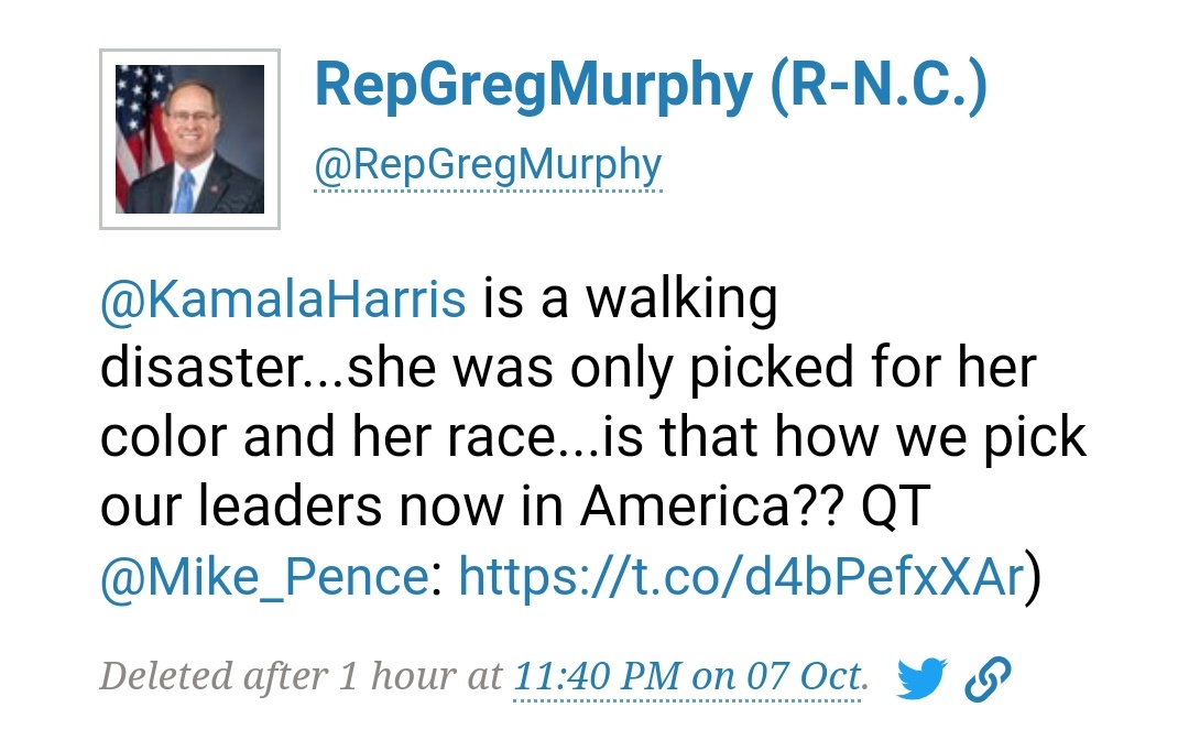 BethR_27516's tweet photo. Hey @RepGregMurphy, why did you delete your earlier tweet? 🤔 
#FlipNC #NCpol #NCResists #DemCastNC #BidenHarris2020 #KHive #KamalaAndJoe https://t.co/EVgiymOSjf