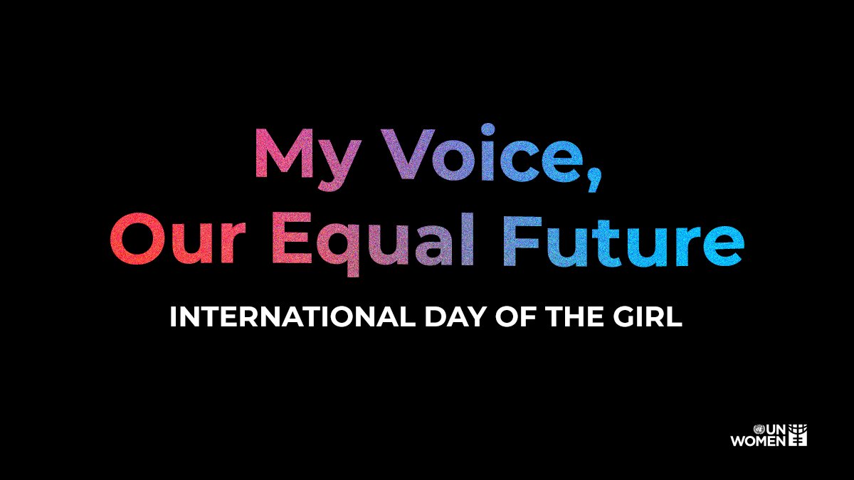UN_Women's tweet image. This year's #DayOfTheGirl also marks the 25th Anniversary of the Beijing Platform for Action. This visionary document demands a world where girls can enjoy all their human rights and fundamental freedoms. Join #GenerationEquality in uplifting girls' voices.