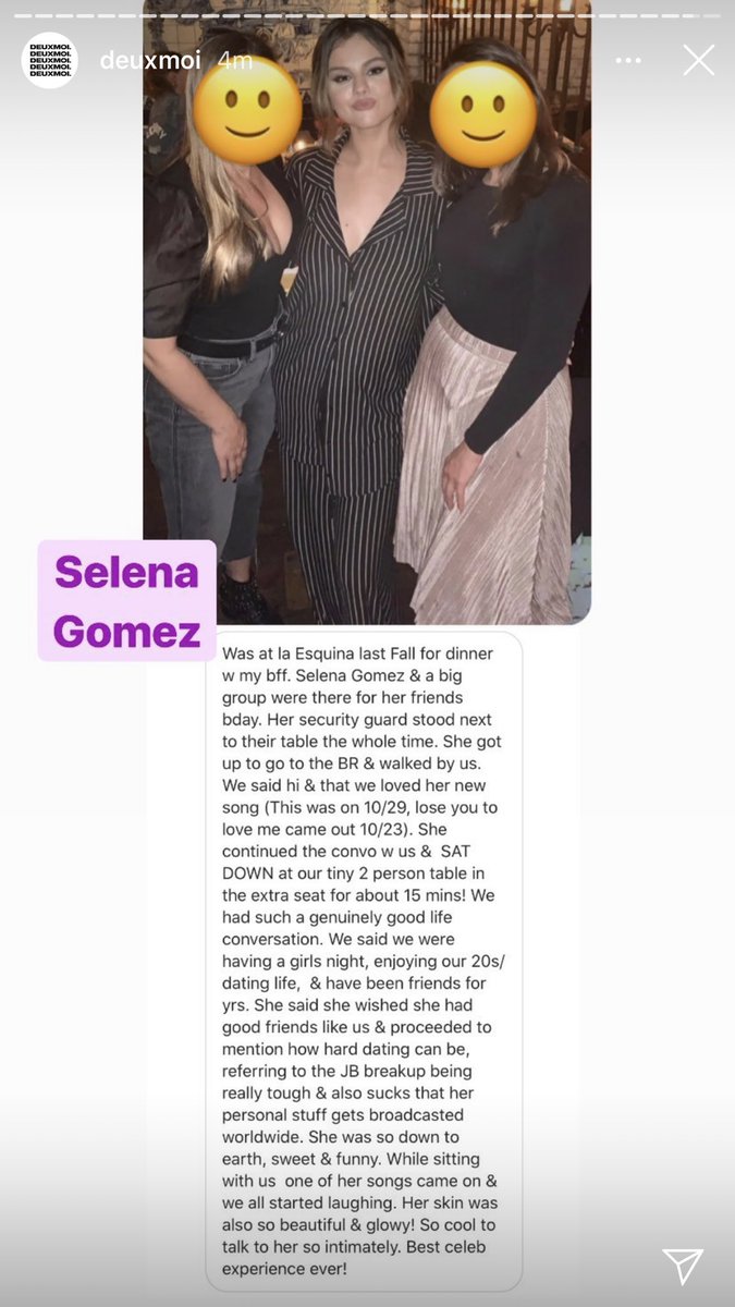 shelleysversion's tweet photo. notice how everyone who's met selena has had nothing but good things to say about her... i stan the right person https://t.co/x3lurID5Rn
