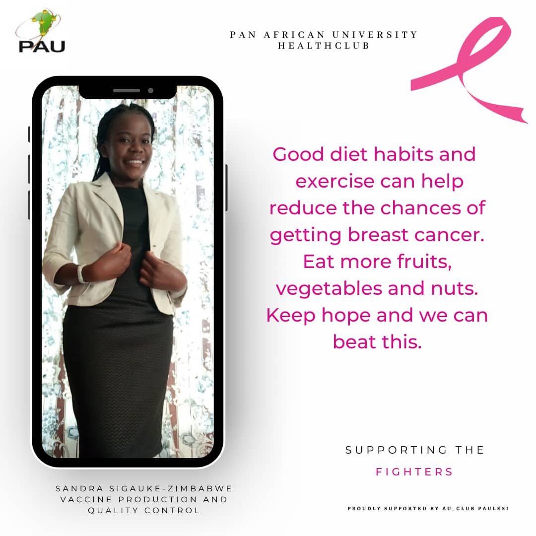 AU_ClubPaulesi's tweet photo. #Supportingthefighters 
#PAUHealthClub
#CancerDuSein
#OctobreRose2020 
#CancerDuSein
@WHOAFRO @MelissaDogbe https://t.co/pb7ZSXvde4