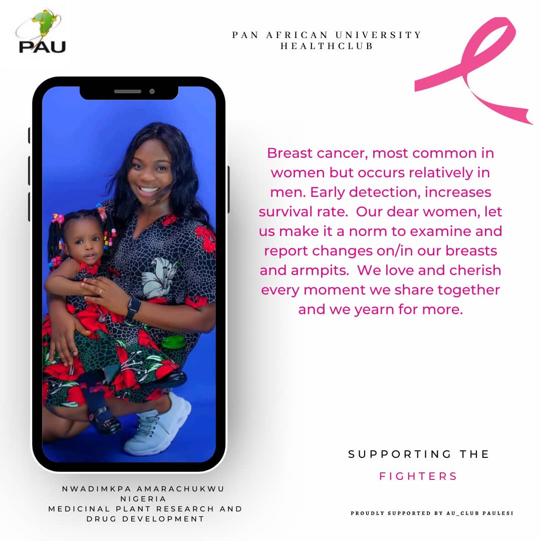 AU_ClubPaulesi's tweet photo. #Supportingthefighters 
#PAUHealthClub
#CancerDuSein
#OctobreRose2020 
#CancerDuSein
@WHOAFRO @MelissaDogbe https://t.co/J4l1hvdfc9