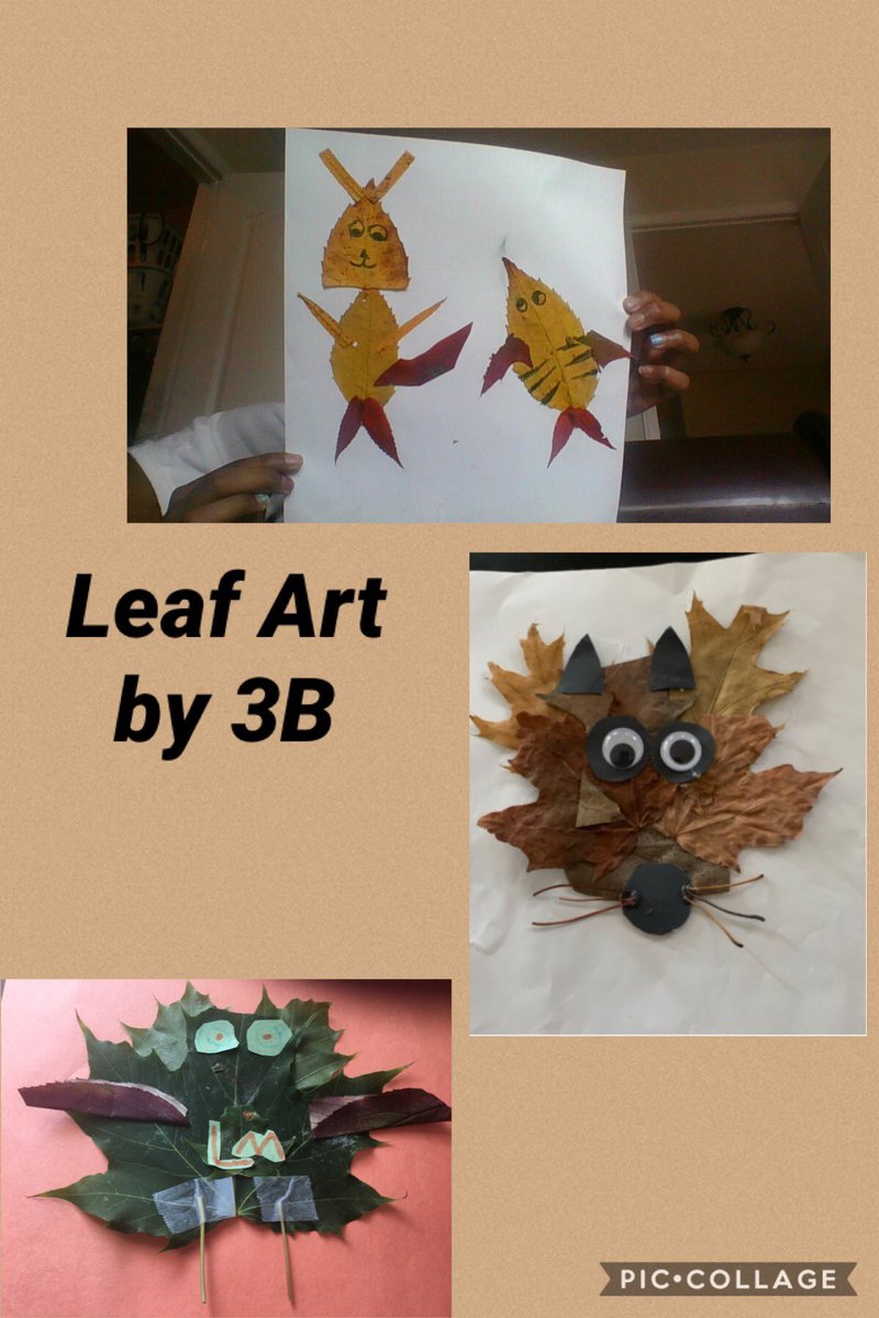 During our virtual Terry Fox Walk, students were asked to collect leaves for an art project in the afternoon. Really love what they created! <a href="/MandelaPS/">Nelson Mandela PS</a> #onlineteaching #Learningfromhome
