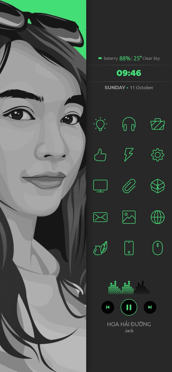 bujin1211's tweet photo. Green
#widget1 Finesta by @RajjAryaa
#Widget2 TapOn by @LOKESHCHAUHAN78
#wall and #icon by me https://t.co/9QL6tkt4Ef