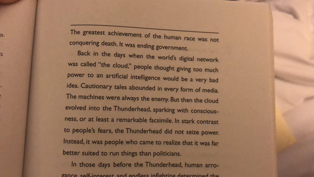 RoarkReads's tweet photo. Why I love and hate Dystopian novels: they’re too true!! Loving Scythe but it’s a little eerie... https://t.co/tbPkH32qlw