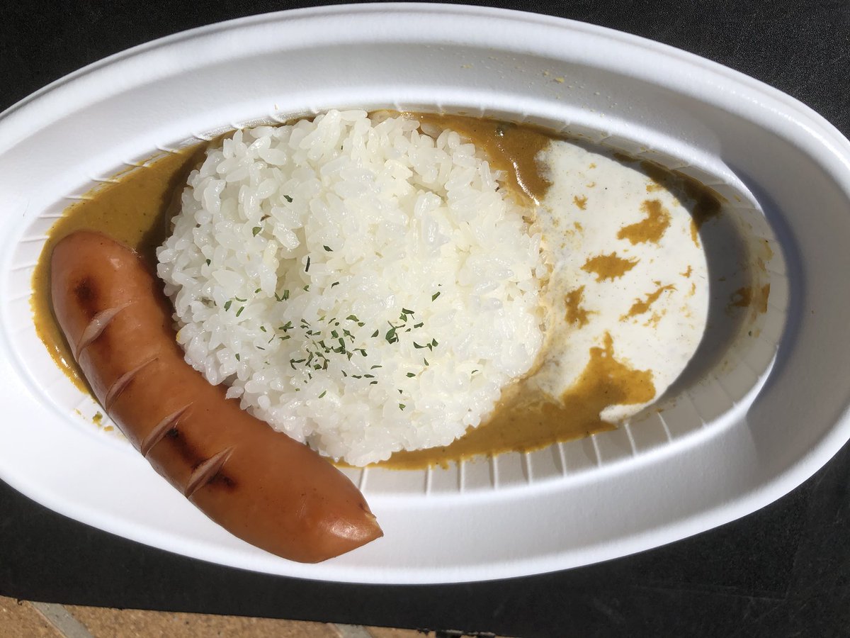 南知多グリーンバレイ 公式 試食 カレーライス 揚げたてポテト 太揚げ お芋の味がしっかりしてて美味しい カレーは辛くないけどコクのある旨さ バンジージャンプ スカイコースター バーベキュー 南知多グリーンバレイ アスレチック