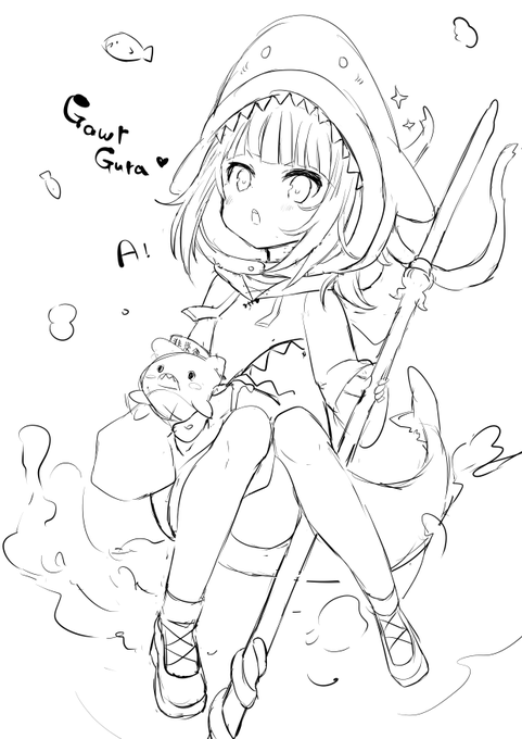 #gawrt
おすすめされて気になったから見たらめっちゃかわいい…の落書き 